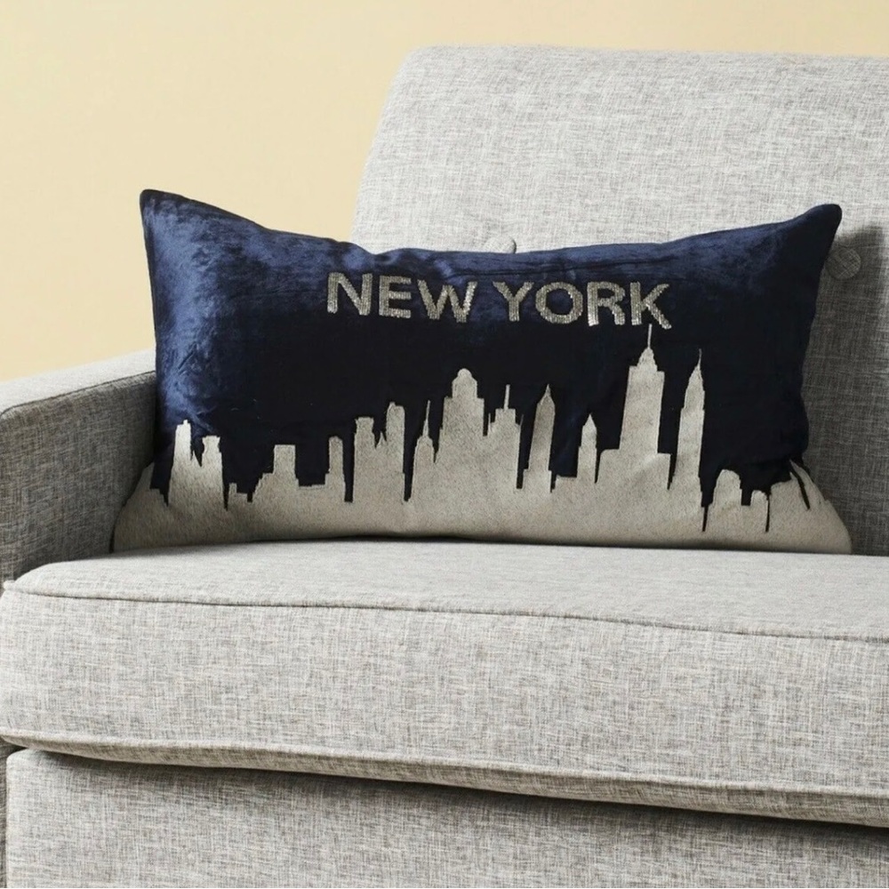 Callisto Home New York Beaded Calf Hair Accent Pillow